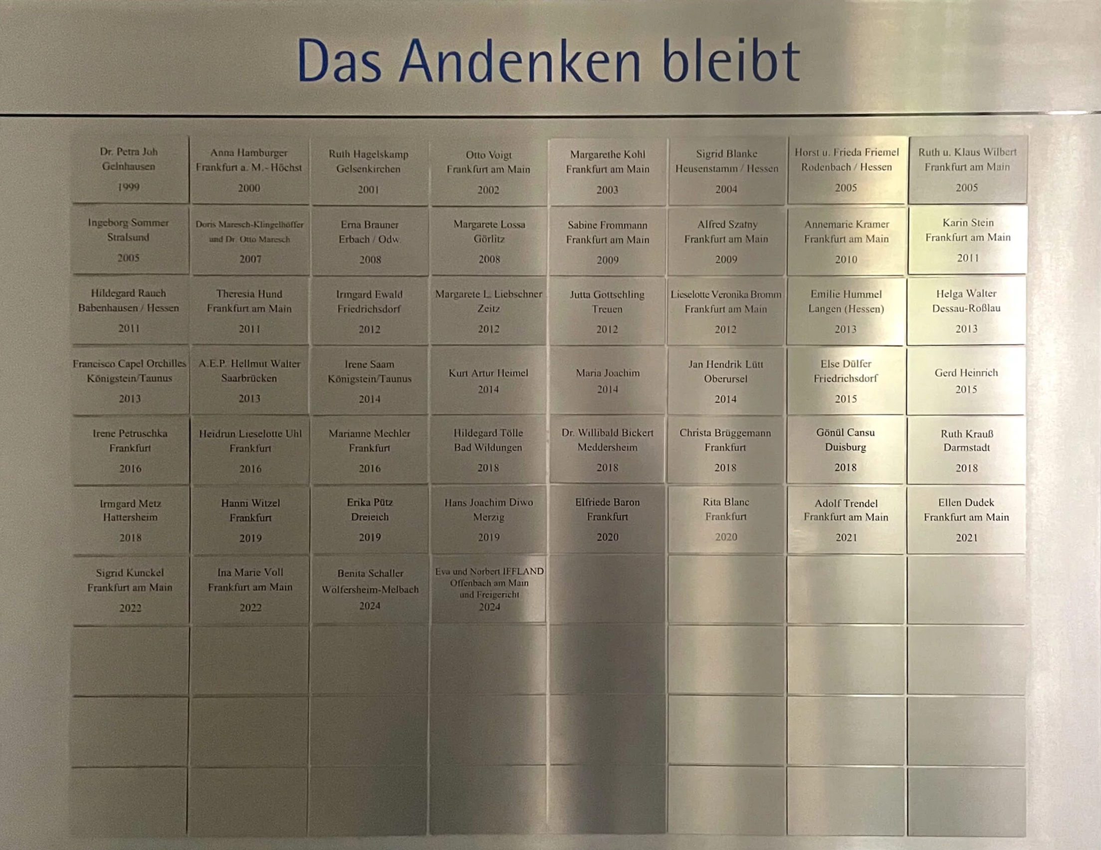 Gedenktafel Kinderkrebsstiftung
